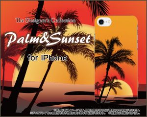 PC TPU ケース　palm sunset